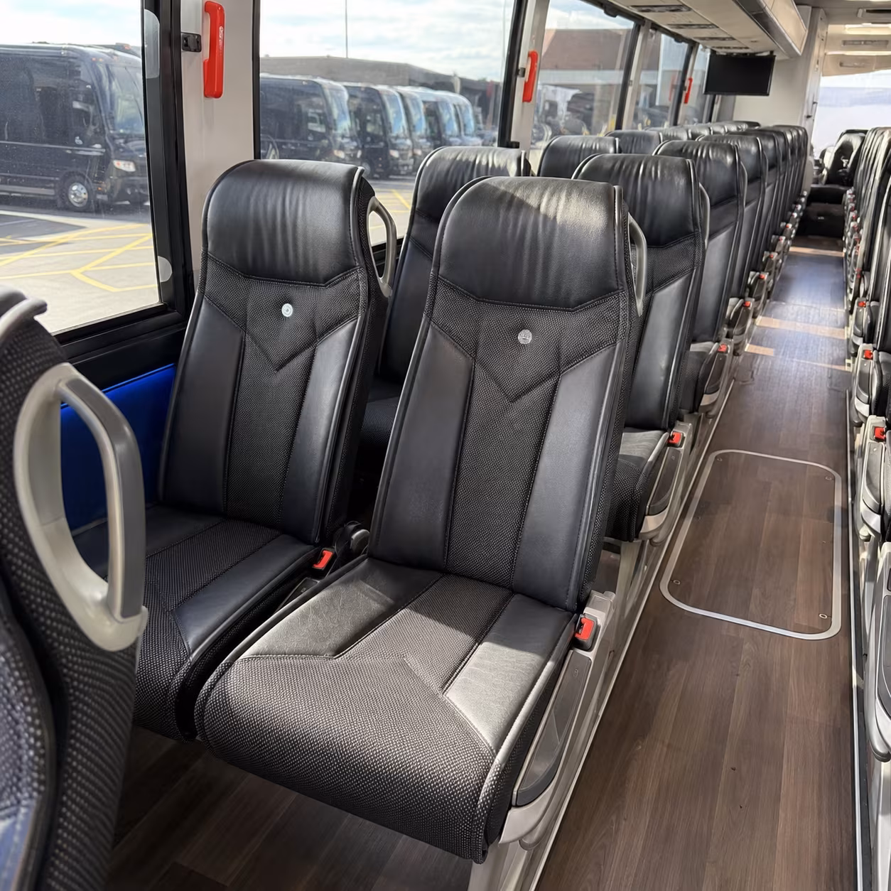 lansing 56 passenger charter bus interior